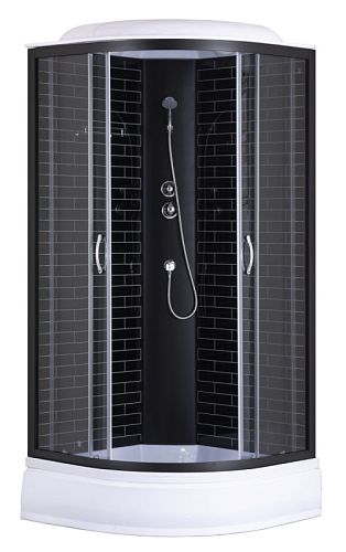 Душевая кабина Loranto CS-6610-25GB 100*100, средний поддон