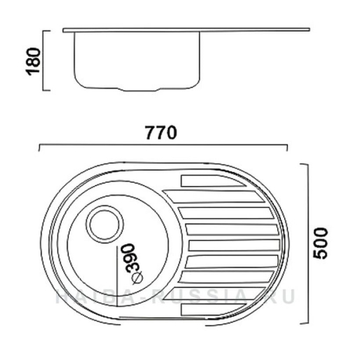 Мойка кухонная Haiba HB 5077 0,8 мм фото 2