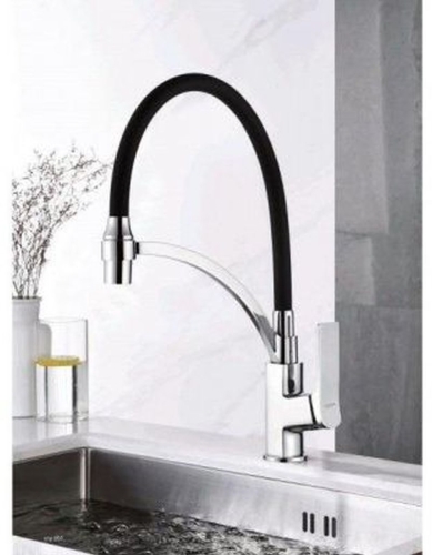 Смеситель с гибким изливом для кухни Ledeme L4075-2 хром фото 2
