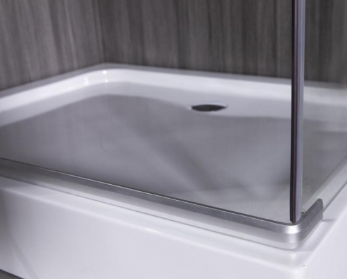 Душевое ограждение ESBANO 100*80, 120*80 ES-8190(8180) стекло прозрачное, низкий поддон фото 5