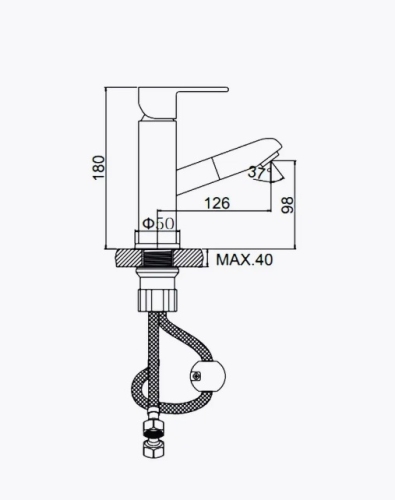 Смеситель с выдвижной лейкой на умывальник Ledeme L1055-20 хром фото 2