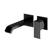 Смеситель для раковины встраиваемый CEZARES PORTA-BLI2-NOP черный матовый