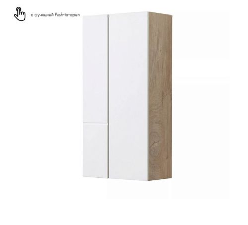 Шкафчик Aquaton Мишель 43*23*86.4 Белый Софт / Дуб Эндгрейн
