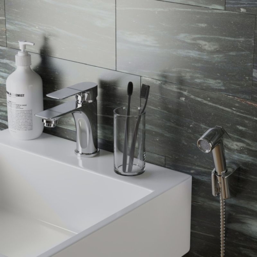 Смеситель с гигиеническим душем для раковины Paini Garda 76CR205/574 хром фото 2