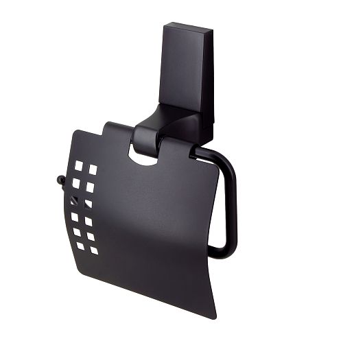 Держатель для туалетной бумаги с крышкой Wasserkraft Abens K-3225 черный