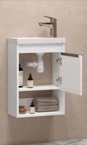 Тумба с раковиной Aquaton Хоуп 40, 60, 80, 100 Белый матовый фото 7