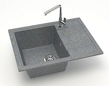 Кухонная мойка Glanz J150 57 см матовая светло-серый, темно-серый, песочный, бежевый, антрацит, белый