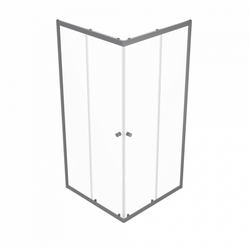 Душевое ограждение Triton Вента-Графит 90*90, 100*100 стекло прозрачное фото 2