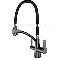 Смеситель для кухни  Gappo G4398-19 оружейная сталь
