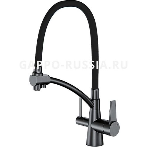 Смеситель для кухни  Gappo G4398-19 оружейная сталь