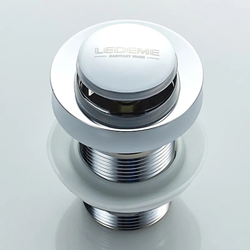 Донный клапан с переливом Ledeme L66-2 хром фото 4