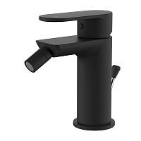 Смеситель с донным клапаном для биде Wasserkraft Elbe 7406 черный Soft-touch