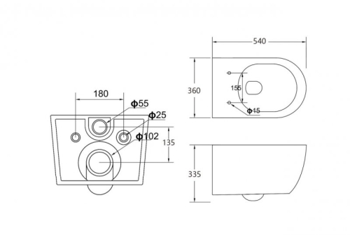 Унитаз подвесной Cezares MOLVENO безободковый белый фото 8