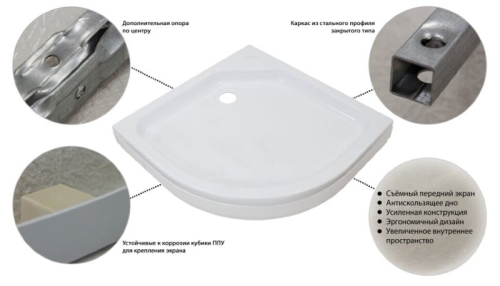 Поддон акриловый Triton 80*80, 90*90, 100*100 фото 3