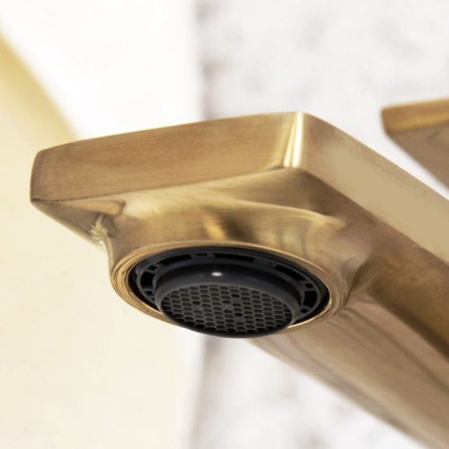 Смеситель высокий для умывальника Wasserkraft Aisch 5503H матовое золото фото 4