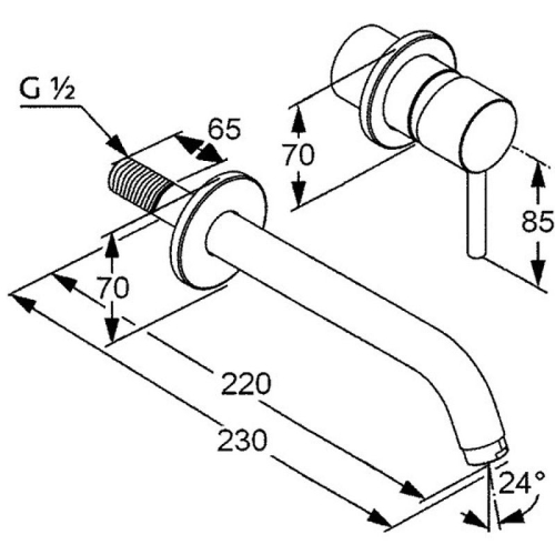Смеситель для умывальника Kludi BOZZ 382450576 излив 22 см хром фото 2