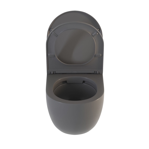 Унитаз подвесной безободковый SOLE PANDORA 2 Grey серый матовый фото 4