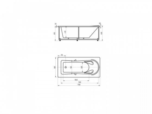 Ванна Aquatek Леда электронное управление 170*80 гидромассажная фото 4