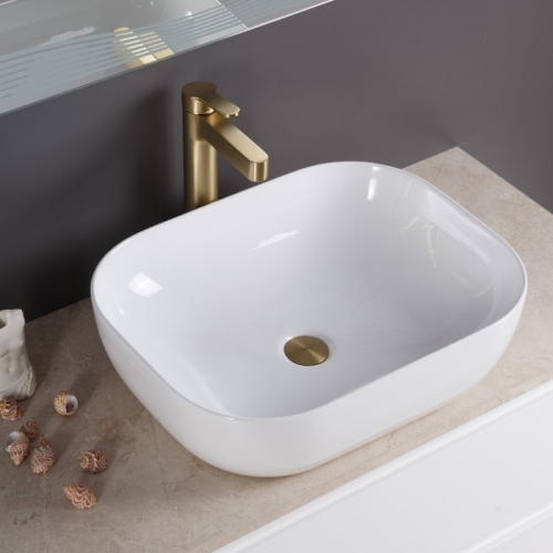 Раковина накладная Belbagno BB1302 500х400х140мм, белый глянец фото 2