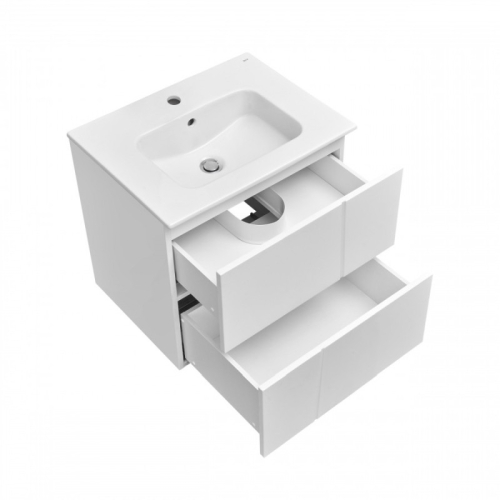 Тумба с раковиной Roca Pilar 60 подвесная белая фото 4