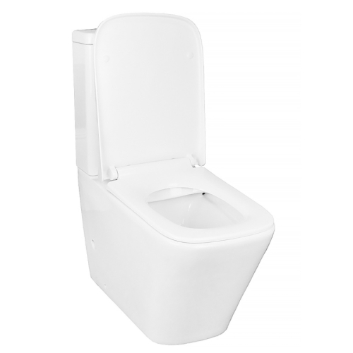 Унитаз напольный безободковый, смыв Торнадо Azario Quadro AZ-2175 UQ1 с сидением микролифт фото 2