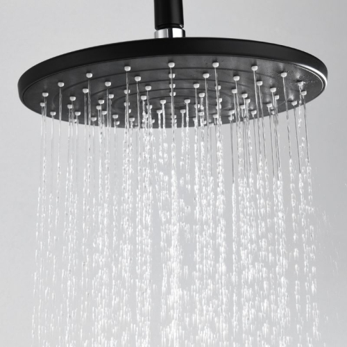 Верхняя душевая лейка Wasserkraft Elbe A077 черный Soft-touch фото 2