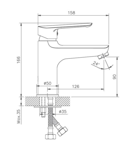 Смеситель для раковины Haiba HB10198 хром фото 2