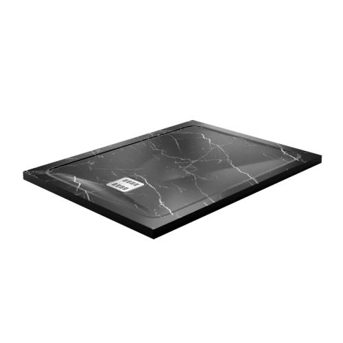 Душевой поддон искусственный мрамор Wasserkraft Neime 19T 120*90, 120*100, 140*90 черный мрамор