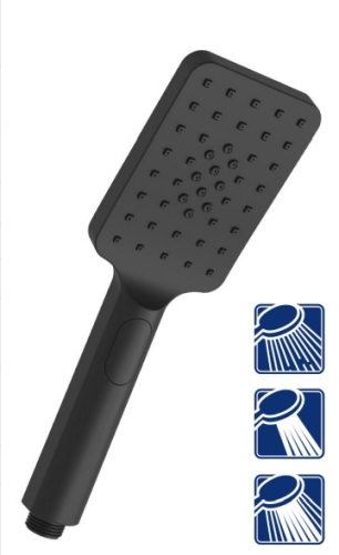 Лейка душевая Lemark LM8123BL, 3-функциональная, черный фото 2