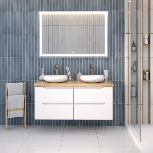 Тумба со столешницей Aqua de Marco Nordic 120 подвесная, массив ясеня фото 3