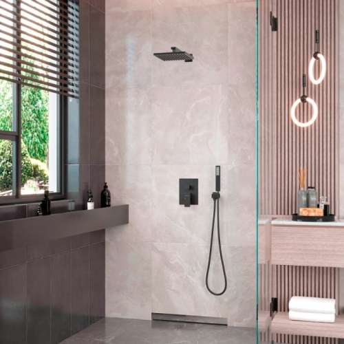 Душевой комплект Berges Ventas 2S BLACK 073002, черный матовый фото 2