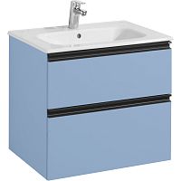 Тумба с раковиной Roca Domi 60, 80 подвесная/напольная, небесный синий матовый