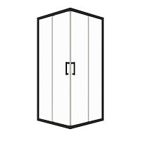 Душевое ограждение Triton Фикс-Блэк 80*80, 90*90, 100*100 стекло прозрачное 6мм
