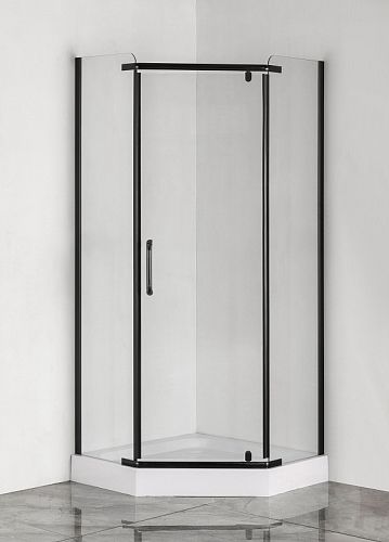 Душевое ограждение Aquarius Eco-816S 90*90, 100*100 стекло прозрачное, профиль черный