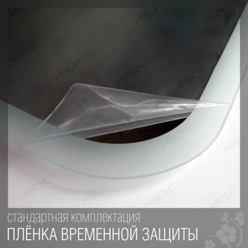 Зеркало с косметическим зеркалом и часами 341 80*70, 100*70 с сенсорным выключателем фото 5