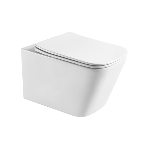 Унитаз подвесной безободковый Aquatek Либра AQ1505T-00 сиденье с м/л, смыв Торнадо