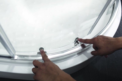 Душевое ограждение Cezares ANIMA R-2 90*90 100*100 стекло прозрачное, матовое фото 4