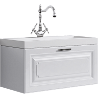 Тумба с умывальником Aqwella EMPIRE 80, 100 подвесная белая