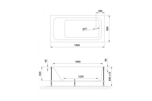 Ванна акриловая с гидромассажем Royal Bath Accord Comfort 180*90 фото 2