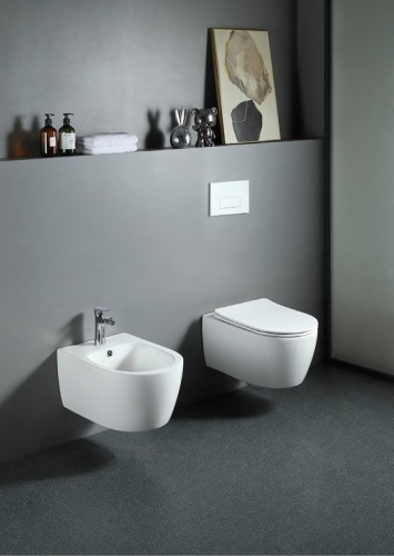 Унитаз подвесной безободковый Aquatek Европа AQ1106L-00, сиденье с м/л фото 2