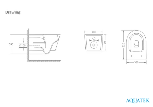 Унитаз подвесной безободковый Aquatek Таурус AQ1580T-00 сиденье с м/л, смыв Торнадо фото 10
