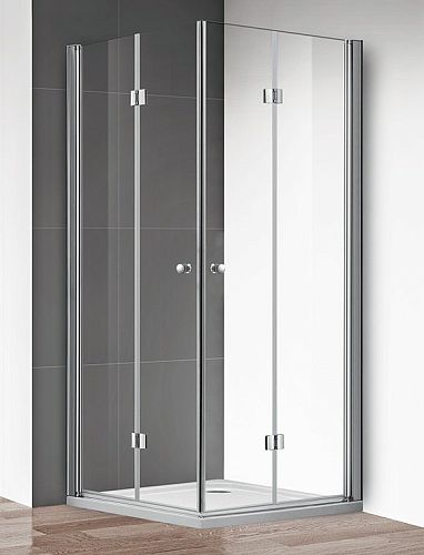 Душевое ограждение Cezares ECO-O-AS-2 80*80, 90*90, 100*100 стекло прозрачное, профиль хром