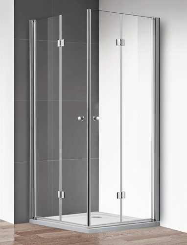 Душевое ограждение Cezares ECO-O-AS-2 80*80, 90*90, 100*100 стекло прозрачное, профиль хром