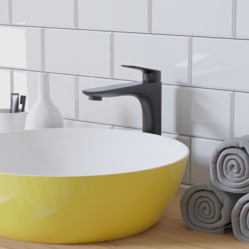 Смеситель высокий для раковины Paini Laguna LAYO205LL черный фото 2