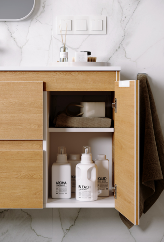 Тумба с умывальником Aqwella Accent 90 подвесная левая/правая дуб золотой фото 5