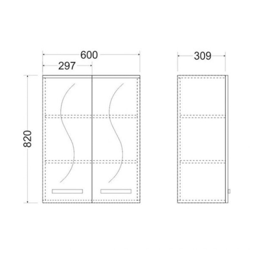 Шкаф Mirsant Сандра 60 навесной фото 2