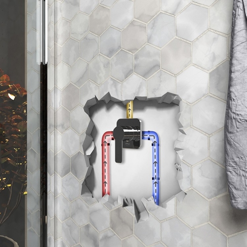 Смеситель скрытого монтажа Paini Arena 92CR690FT1LMKM квадратный, хром фото 2