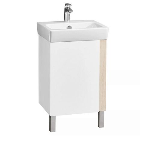Тумба с раковиной Акватон Кантри 50, 55, 60 Белый глянцевый/Дуб Верона