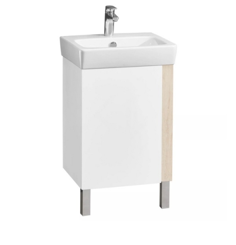 Тумба с раковиной Акватон Кантри 50, 55, 60 Белый глянцевый/Дуб Верона
