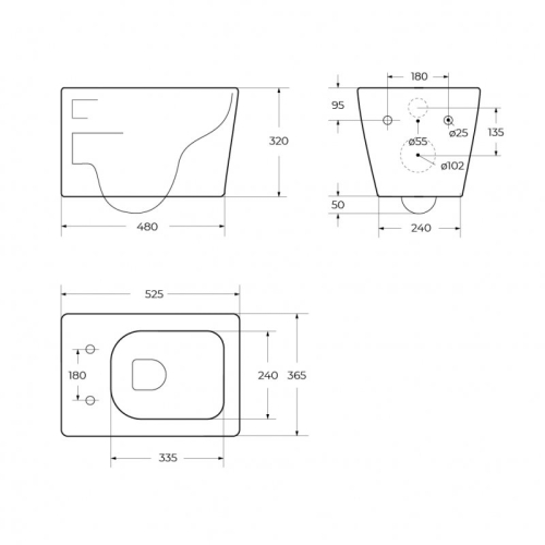 Унитаз подвесной безободковый Belbagno Luce-TOR, смыв Торнадо, сиденье микролифт фото 7